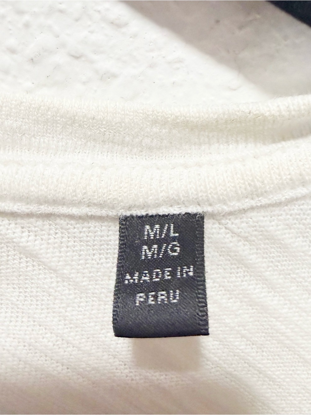ATM Boyfriend White V-Neck Slub Knit Tee M/L - Picture 10 of 11